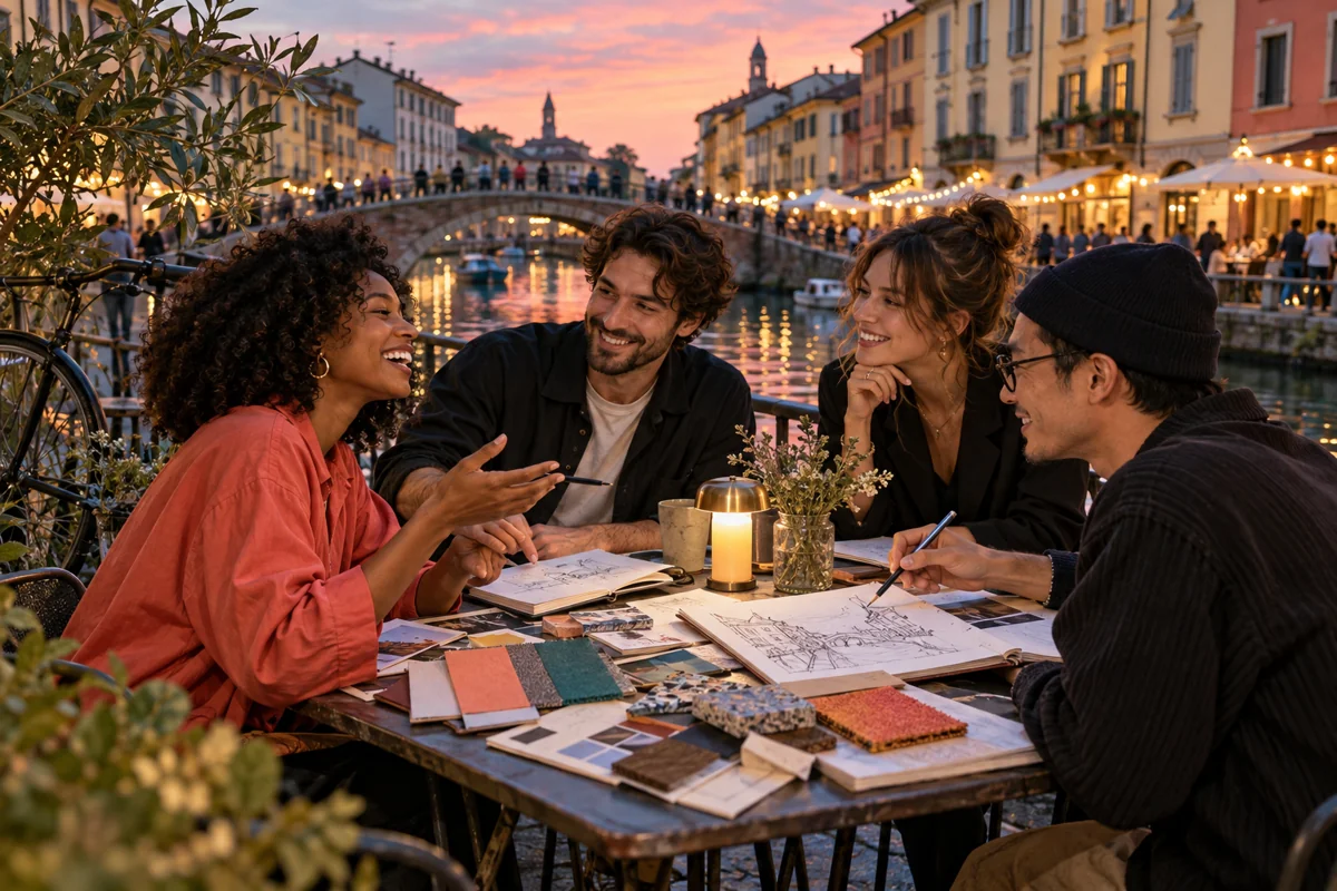 Collaborazione creativa sui Navigli